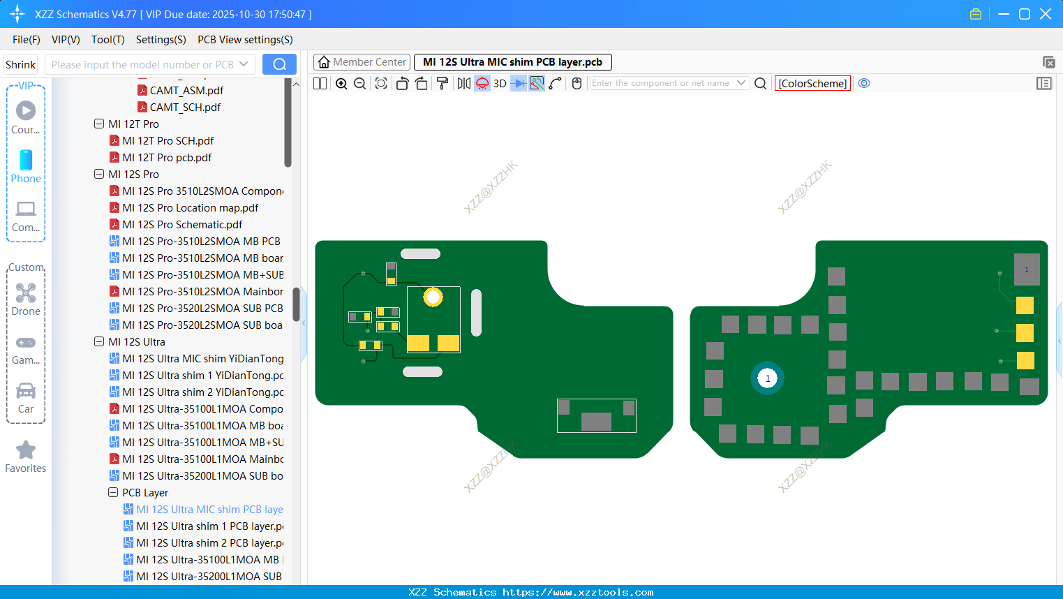 Xiaomi MI 12S Ultra MIC Shim PCB Layer